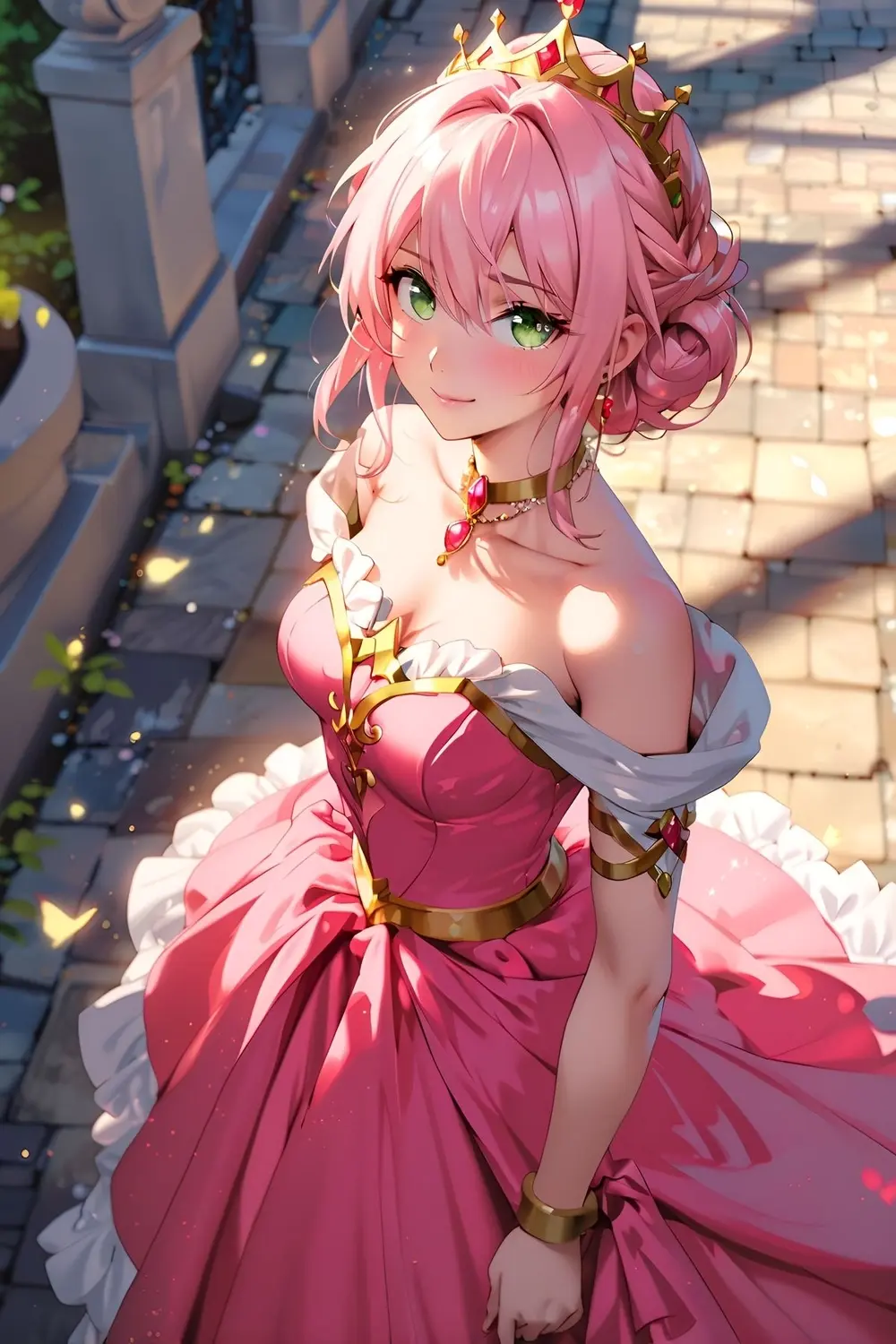 Ảnh anime gái xinh công chúa hồng quyến rũ trong tạo hình tuyệt đẹp