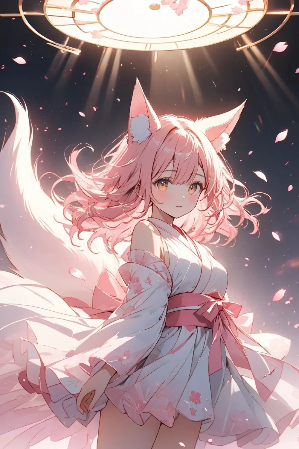Ảnh anime gái xinh kiều diễm nữ thần hồng ngự yêu chiếu sáng