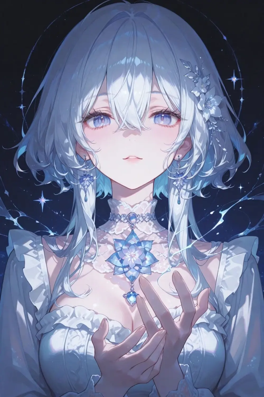 Ảnh anime gái xinh nữ thần băng giá tuyệt đẹp với vẻ quyến rũ