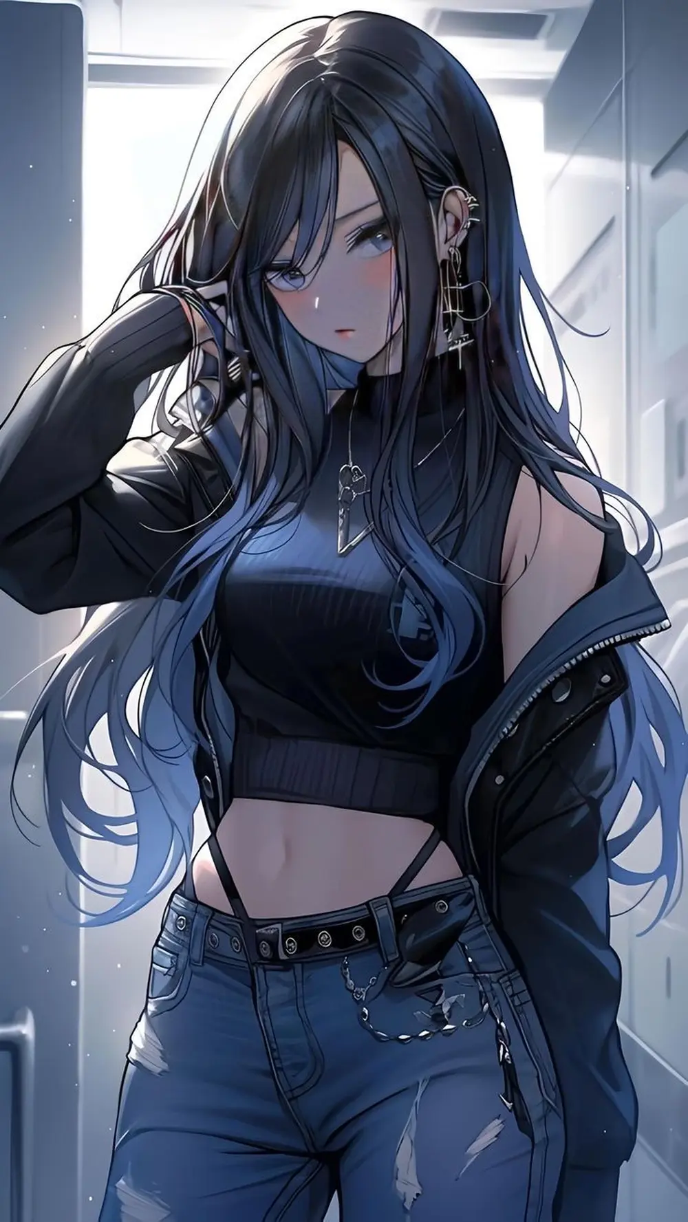 Ảnh anime gái xinh vẻ đẹp quyến rũ với phong cách cá tính hiện đại