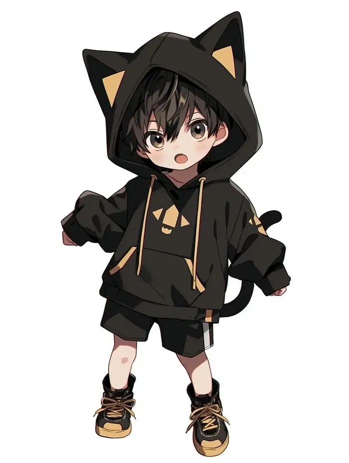 Ảnh anime nam ngầu cute chàng trai mèo dễ thương phong cách