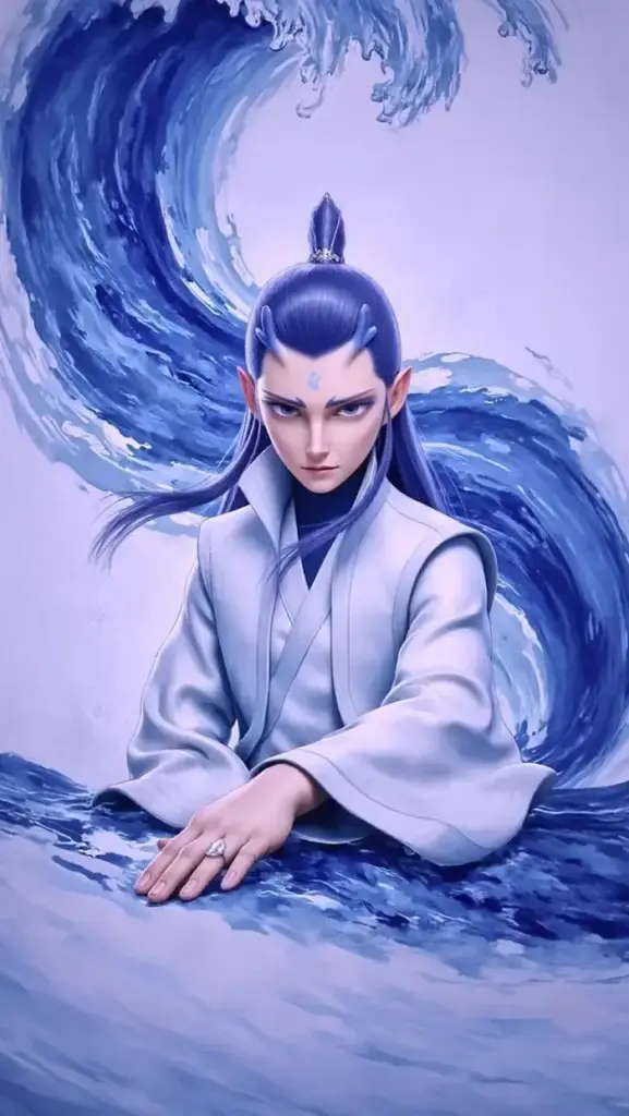 Ảnh anime ngao bính vị thần long uyển chuyển giữa biển khơi