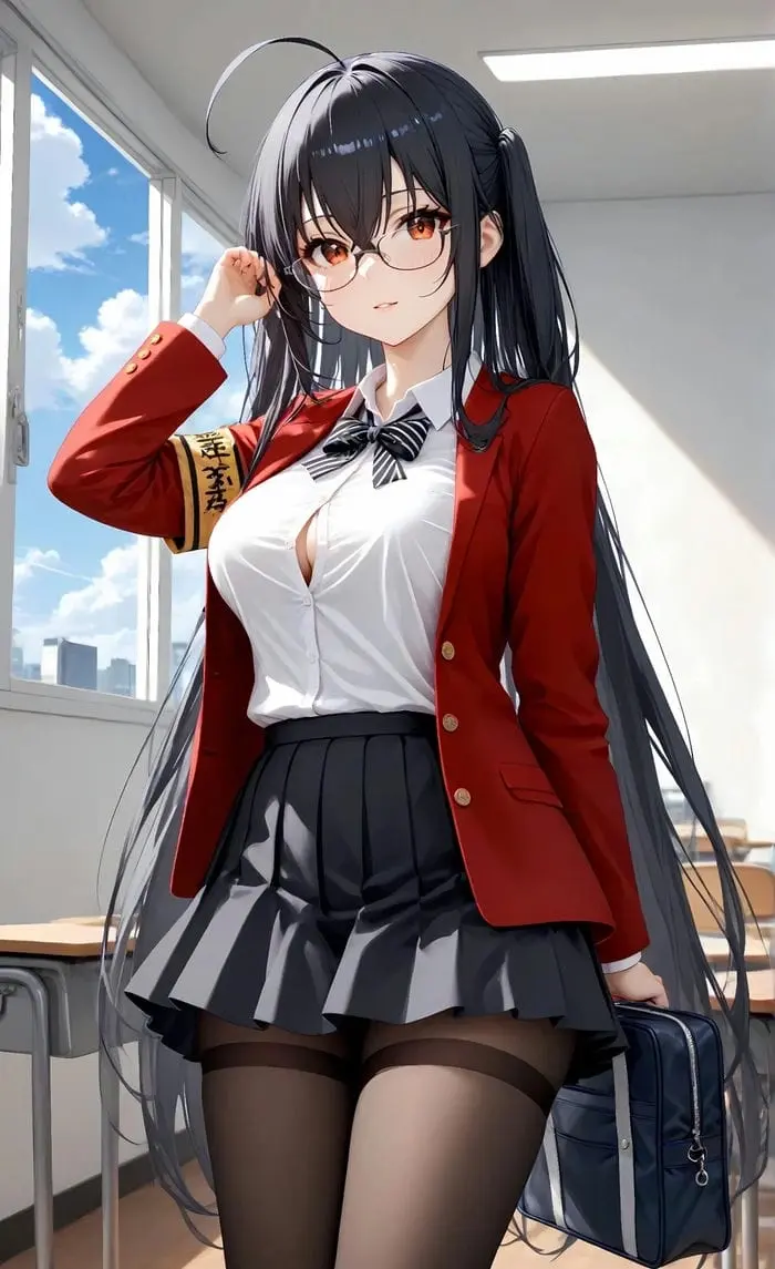 Ảnh anime nữ sinh đáng yêu trong bộ đồng phục học đường