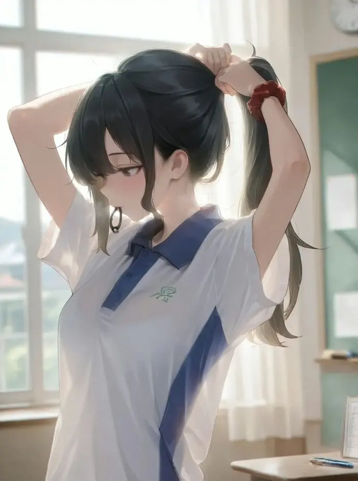 Ảnh anime nữ sinh đáng yêu vẻ đẹp tươi trẻ hồn nhiên