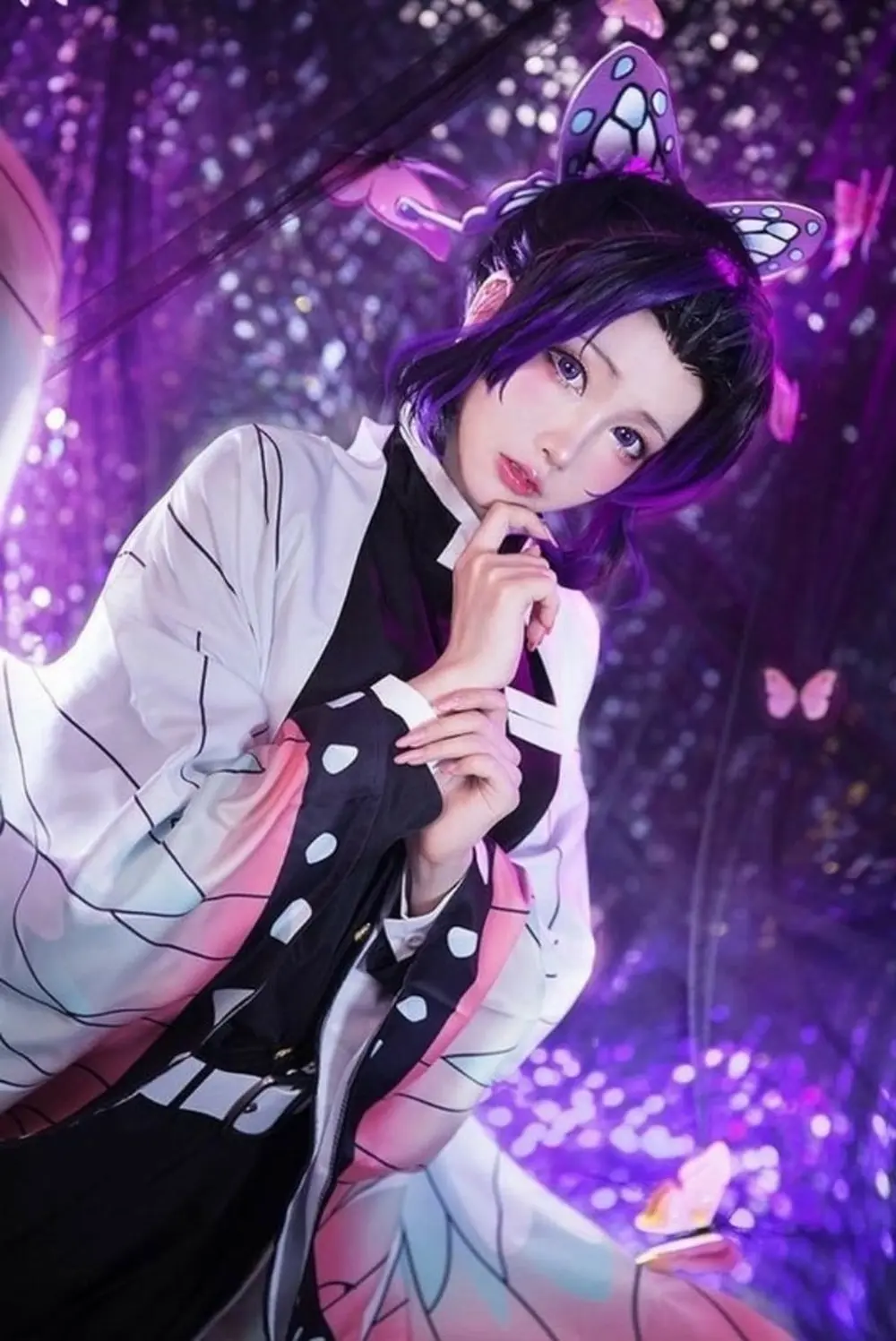 Ảnh cosplay anime shinobu kocho xinh đẹp với trang phục tỉ mỉ