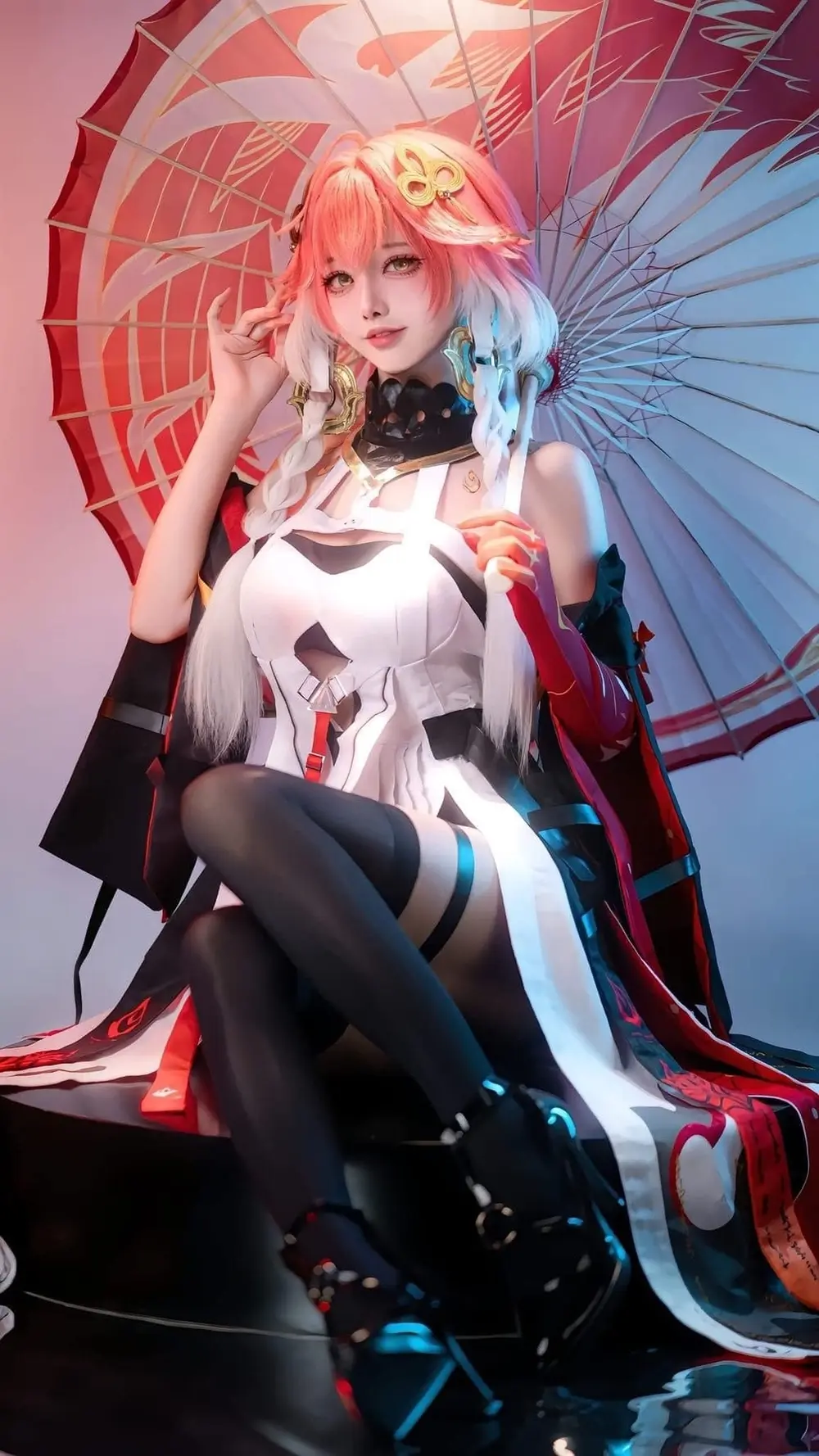 Ảnh cosplay anime yae miko xinh đẹp với trang phục ấn tượng