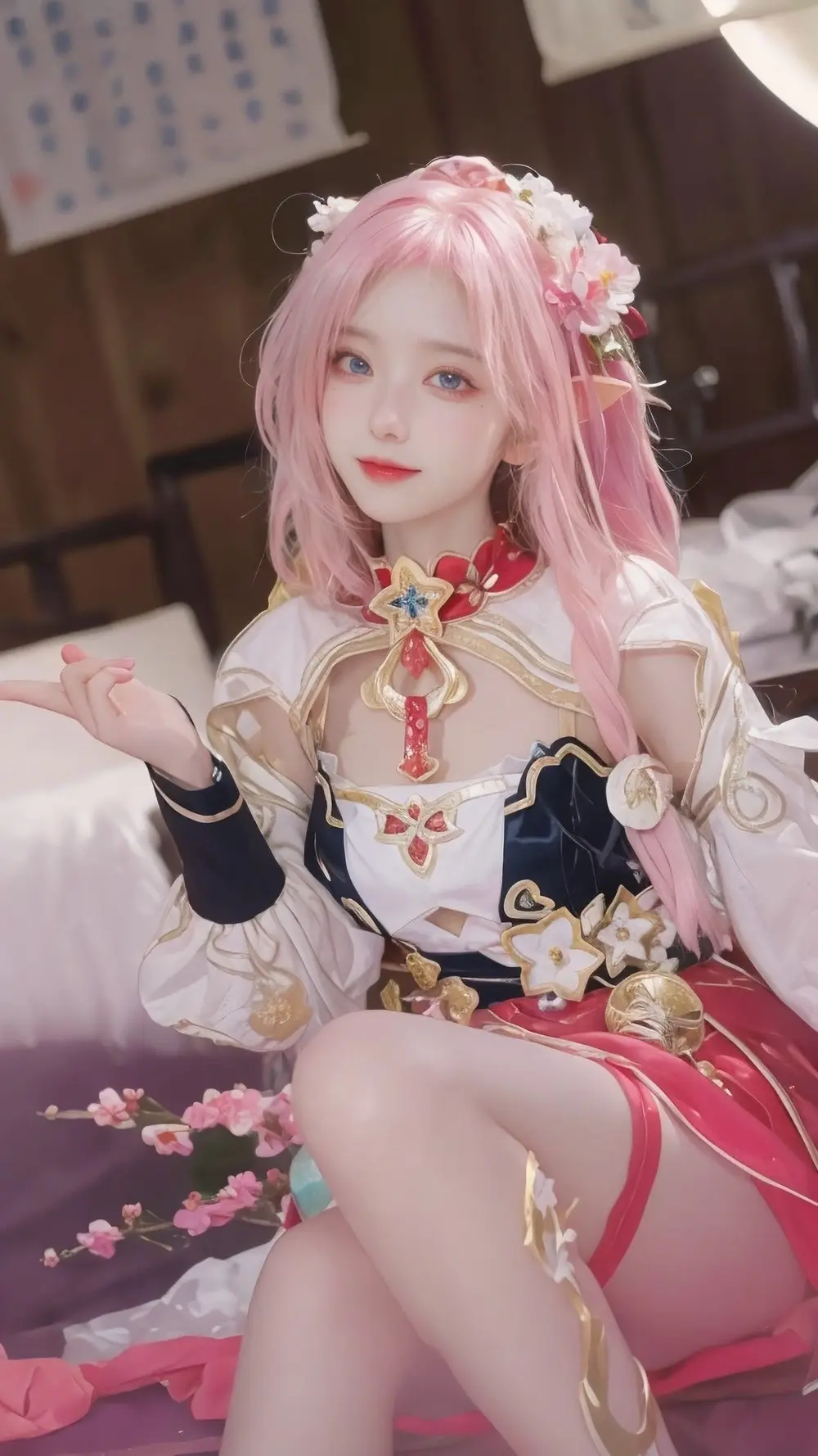 Ảnh cosplay anime yae miko xinh đẹp với trang phục truyền thống