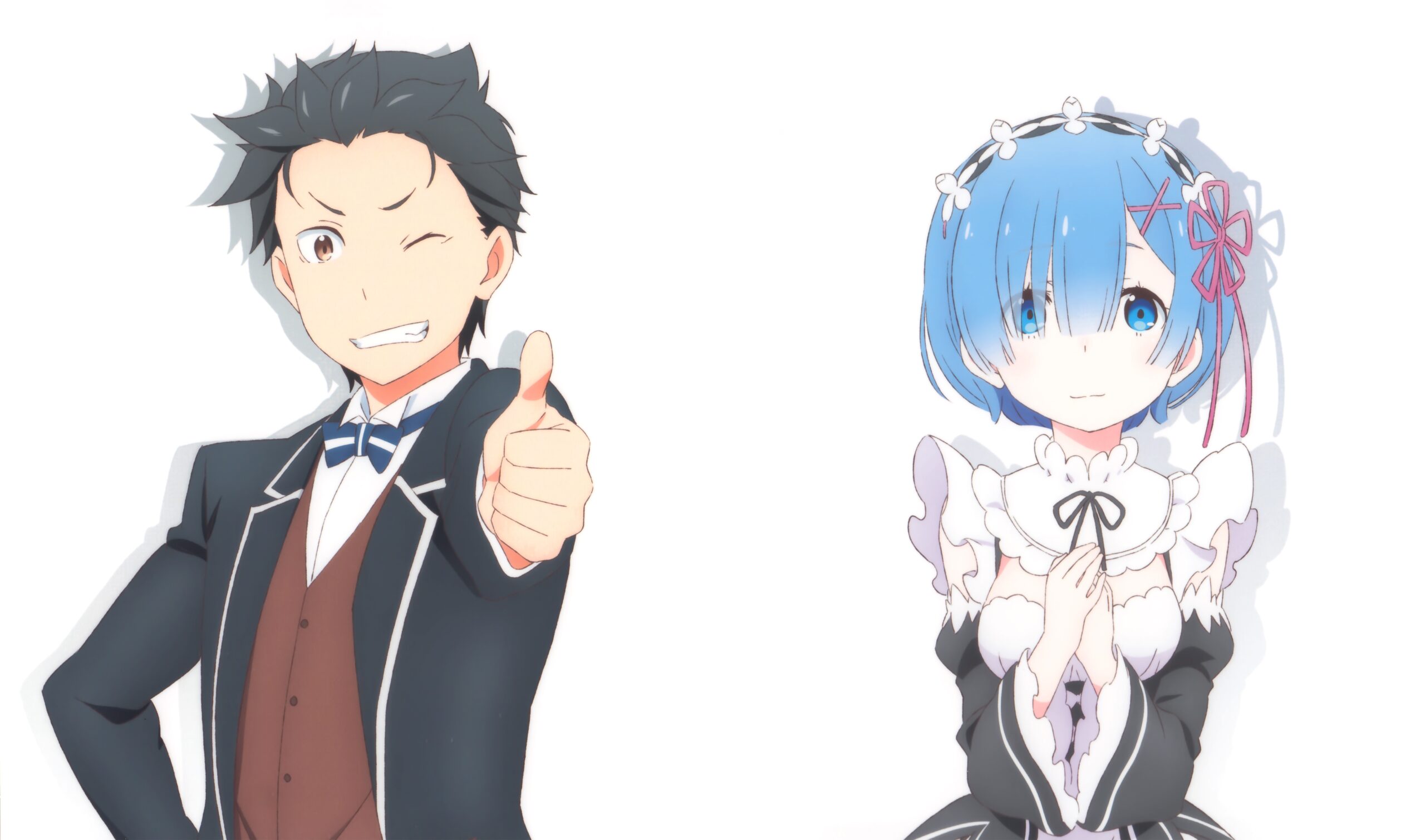 Ảnh natsuki subaru anime cùng rem trong re zero tạo ấn tượng mạnh