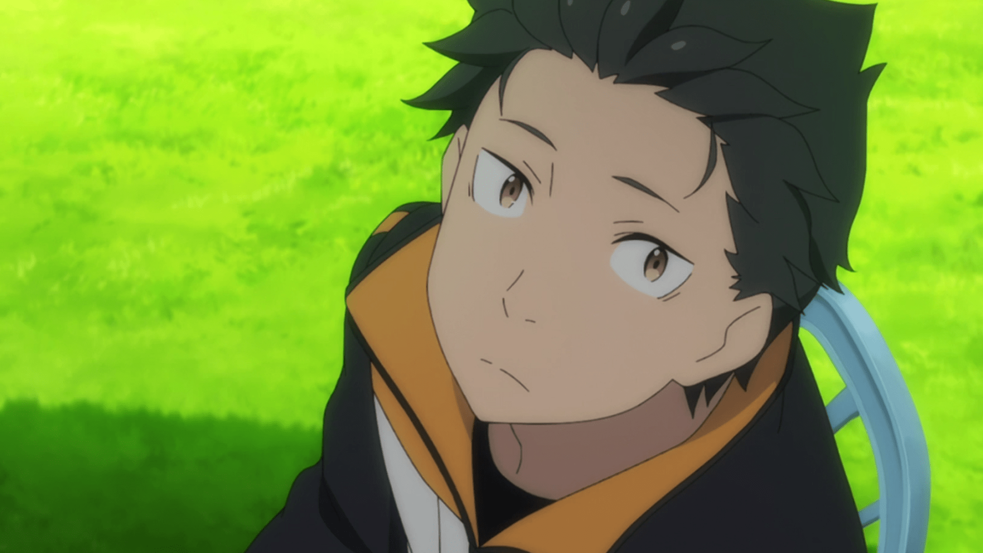 Ảnh natsuki subaru anime re zero biểu cảm đượm buồn