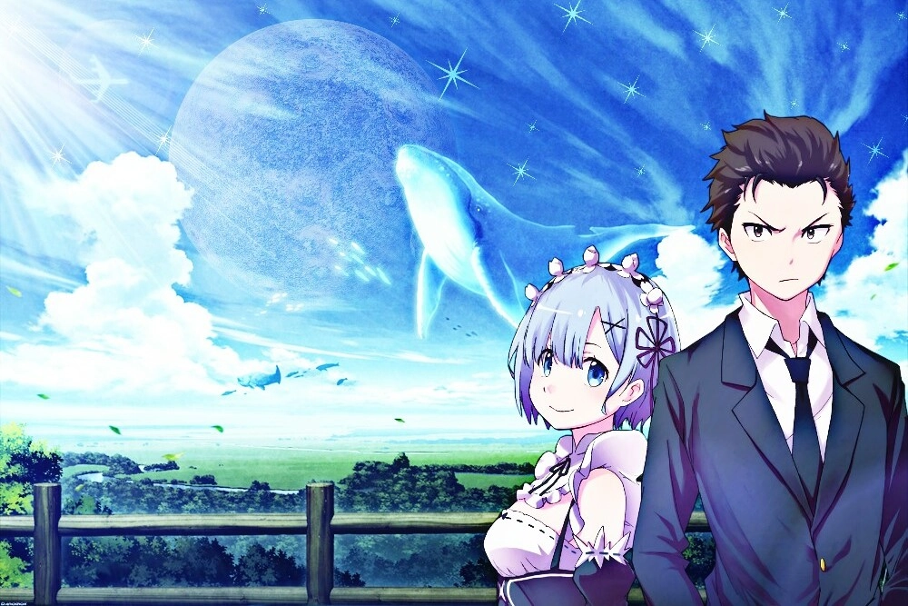 Ảnh natsuki subaru anime re zero tuyệt đẹp cùng emilia đáng yêu