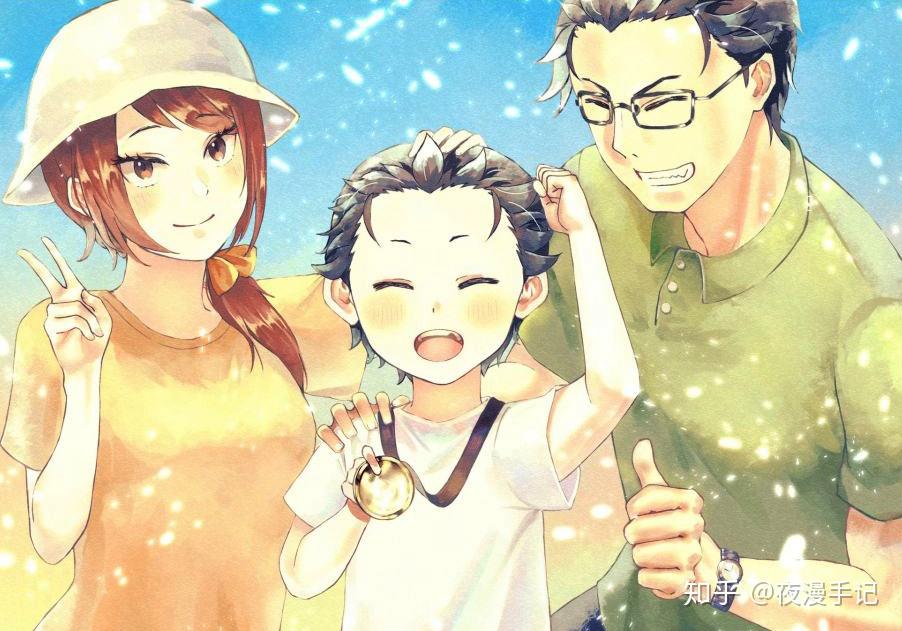 Ảnh natsuki subaru anime vui vẻ cùng gia đình nhân vật re zero