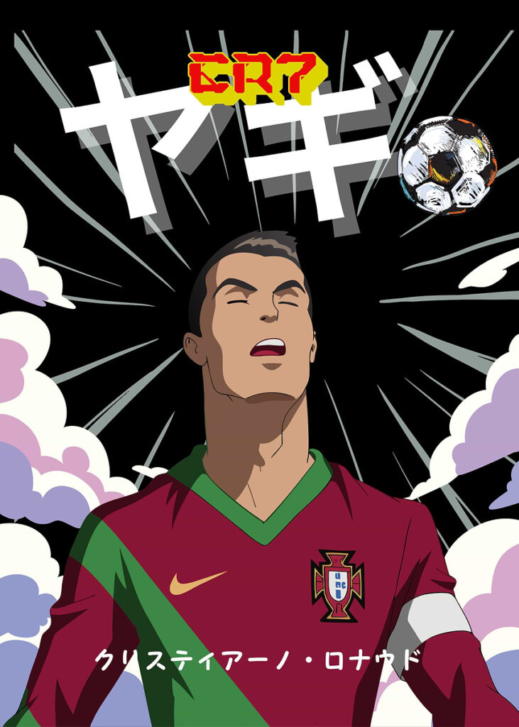 Ảnh ronaldo anime phong cách hoạt hình cr cực ngầu