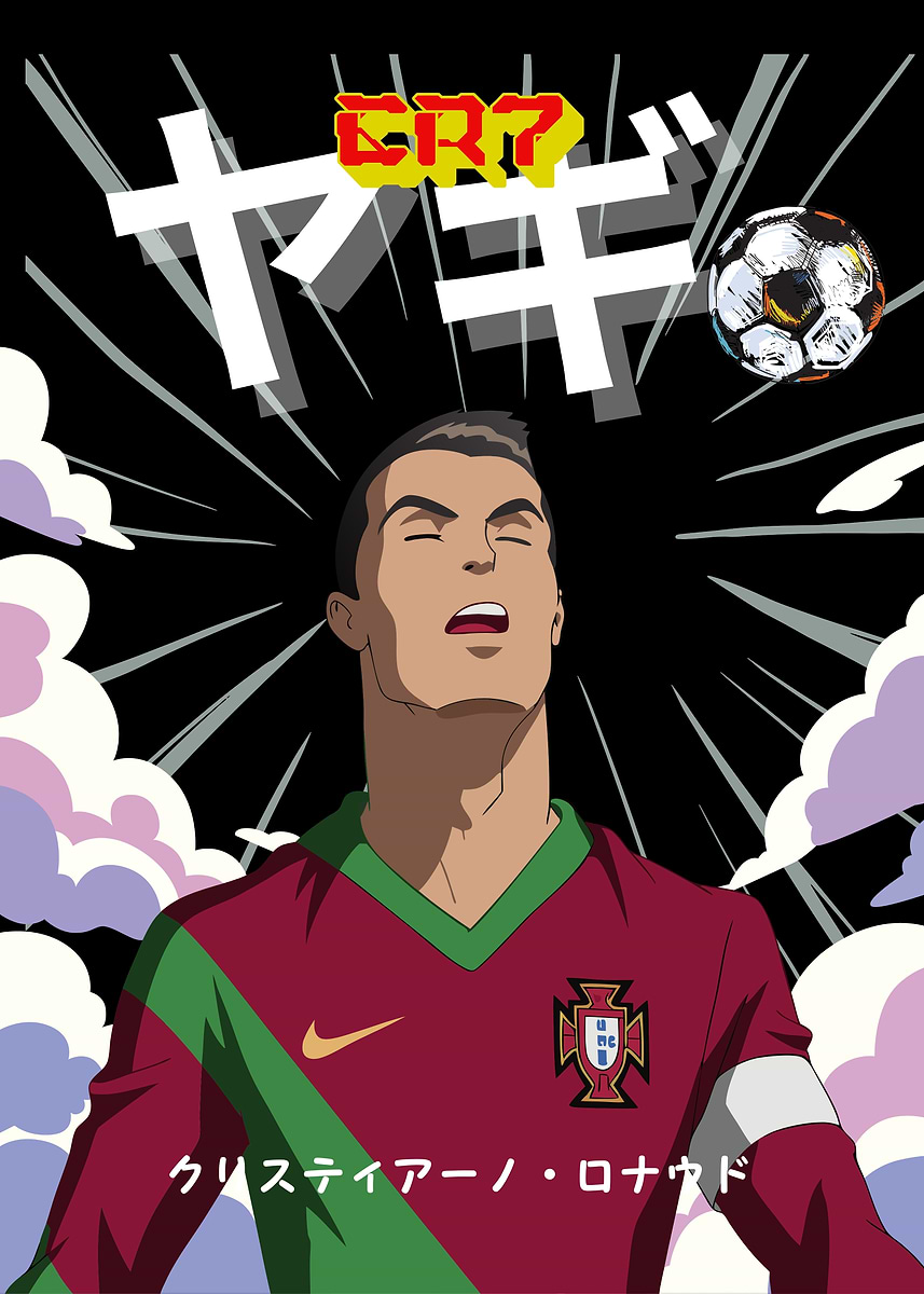 Ảnh ronaldo anime phong cách hoạt hình cr cực ngầu