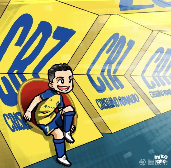 Ảnh ronaldo anime phong cách hoạt hình cr năng động tươi tắn