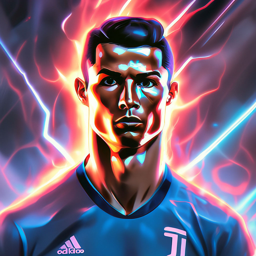 Ảnh ronaldo anime phong cách hoạt hình cực ngầu ấn tượng