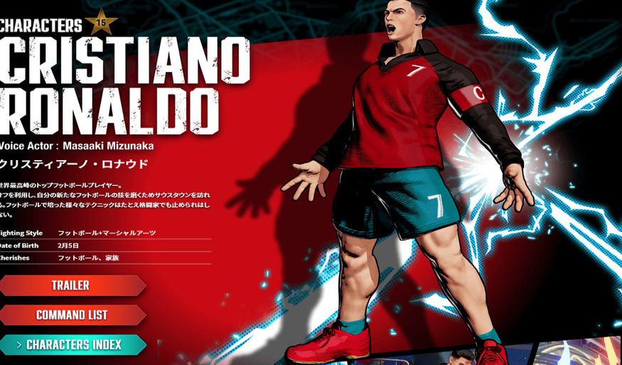 Ảnh ronaldo anime phong cách hoạt hình mạnh mẽ ấn tượng