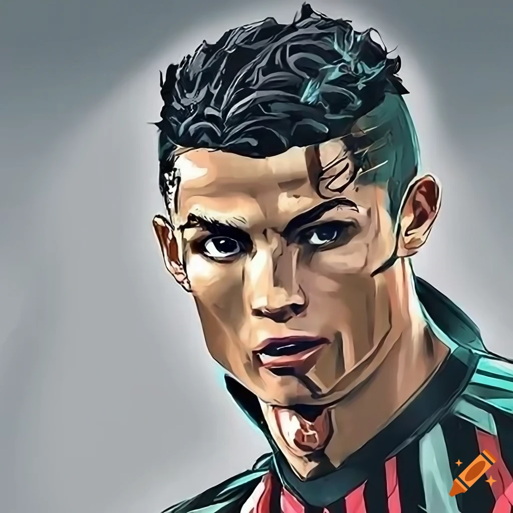Ảnh ronaldo anime phong cách hoạt hình nhật bản ấn tượng