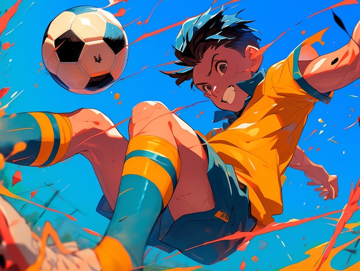 Ảnh ronaldo anime phong cách hoạt họa thể thao năng động ấn tượng