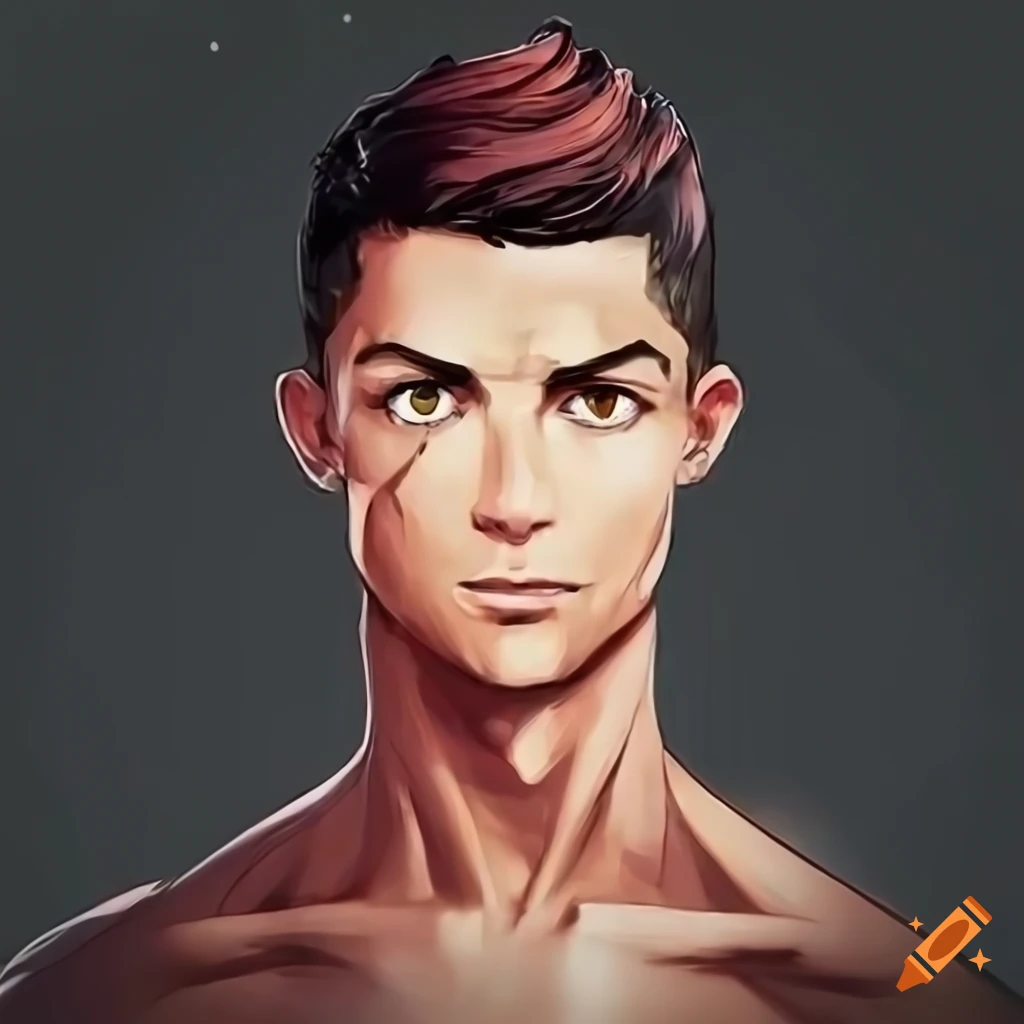 Ảnh ronaldo phong cách anime chân dung siêu phẩm nghệ thuật