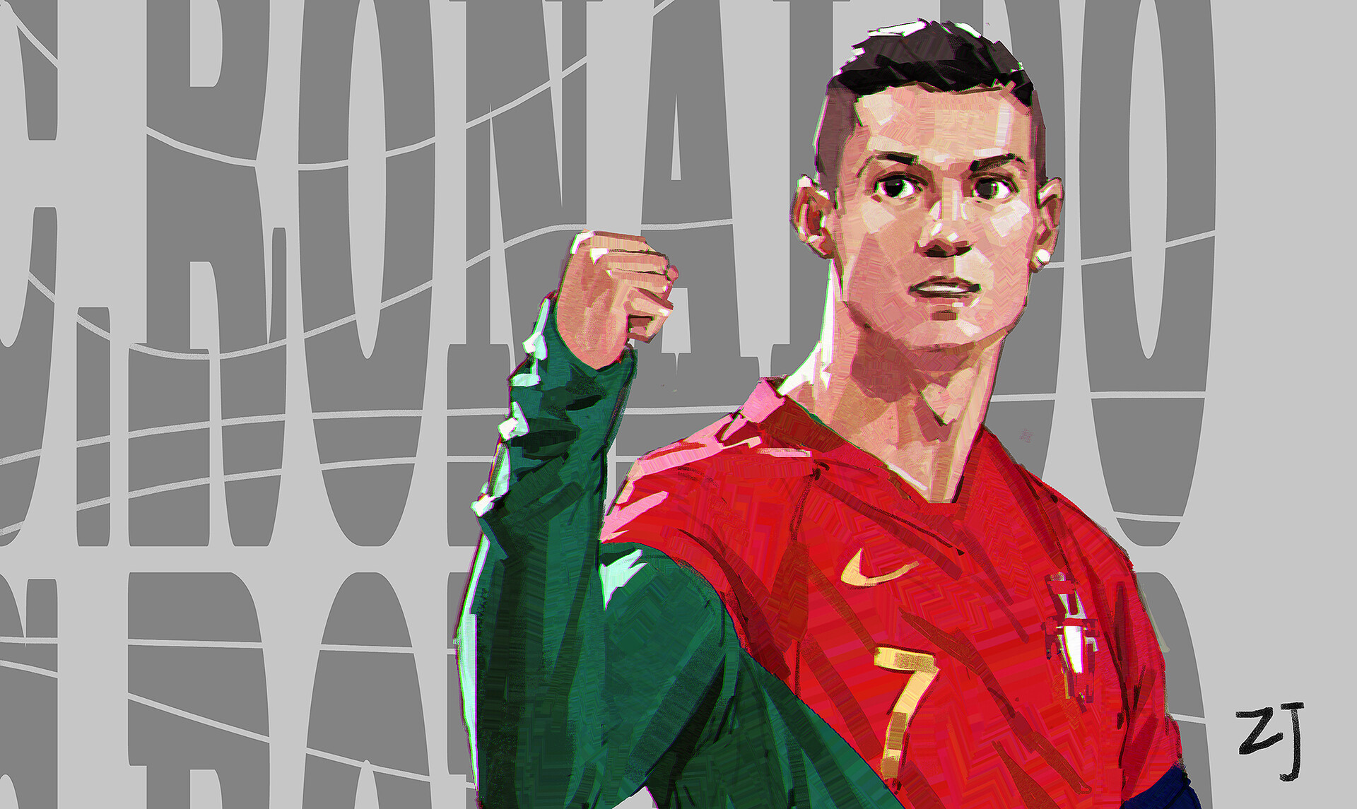 Ảnh ronaldo phong cách hoạt hình nhật bản đầy khí chất