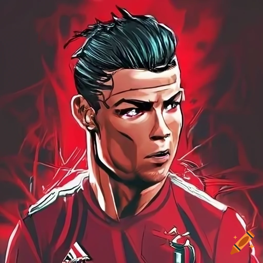 Ảnh ronaldo phong cách hoạt họa nhật bản ấn tượng