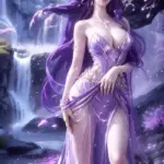 Ảnh vân hi xinh đẹp giữa rừng hoa tím huyền ảo thơ mộng