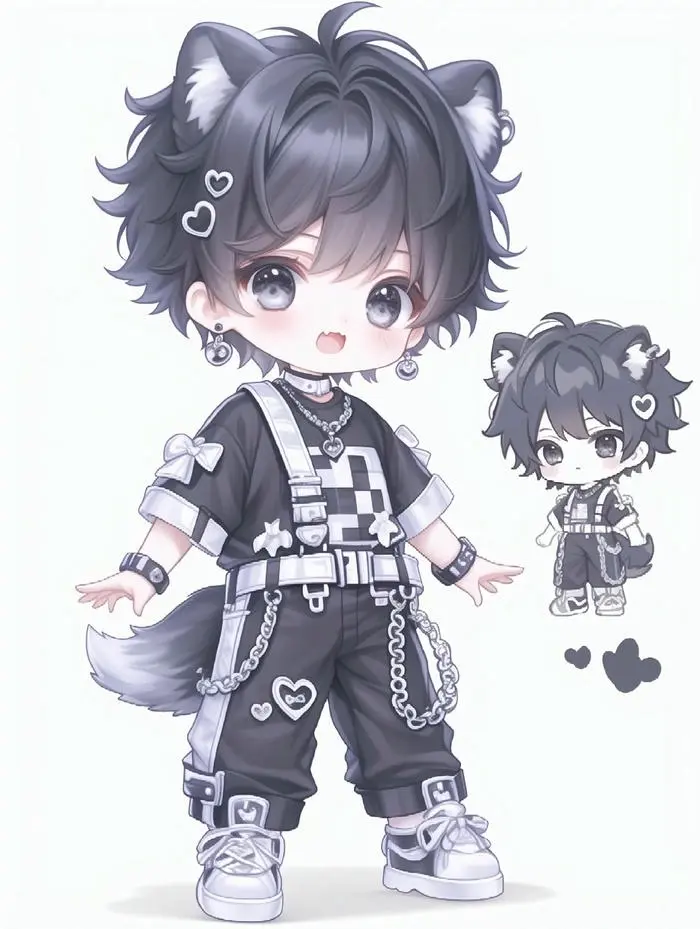 Anime nam dễ thương ngầu lanh lợi phong cách chibi độc đáo