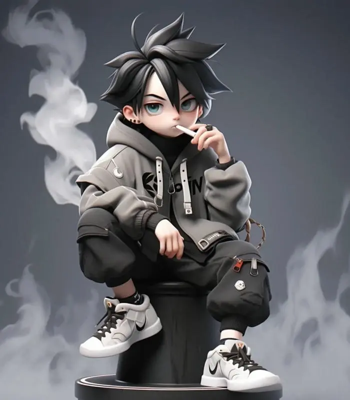 Chàng trai anime ngầu lanh lợi phong cách thời trang cá tính đáng yêu