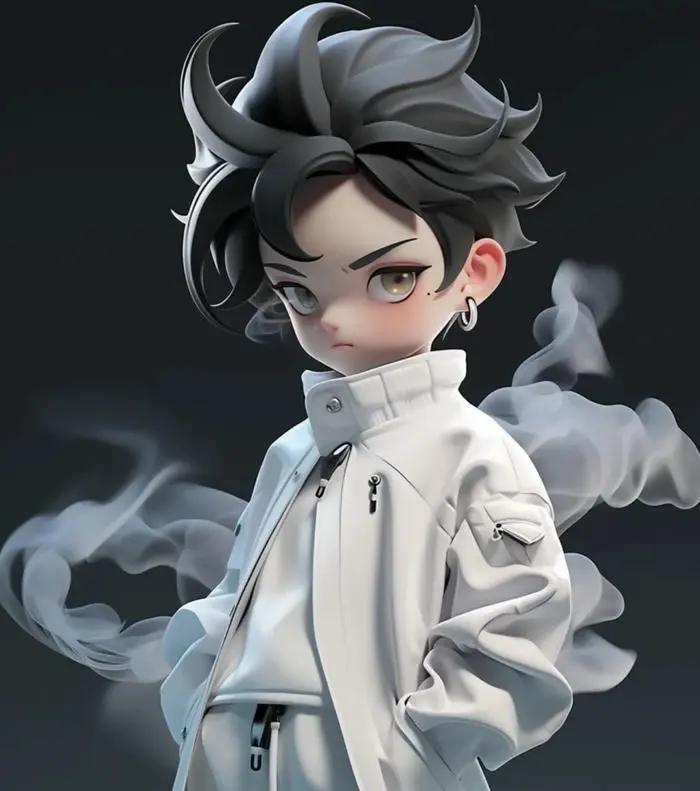 Chàng trai anime phong cách ngầu lanh lợi đáng yêu sáng tạo