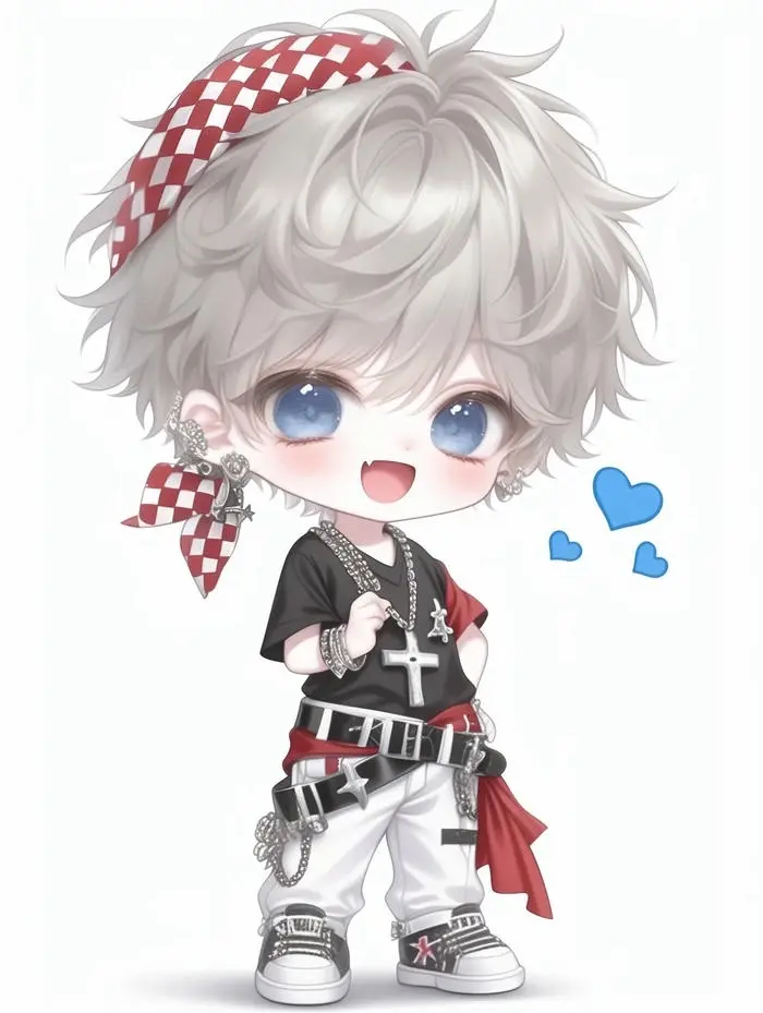 Chàng trai anime phong cách ngầu loli dễ thương đáng yêu