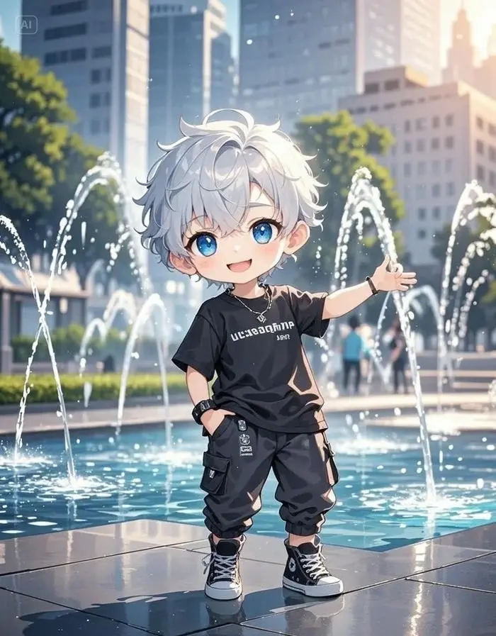 Chàng trai anime phong cách ngầu loli diện mạo dễ thương đáng yêu