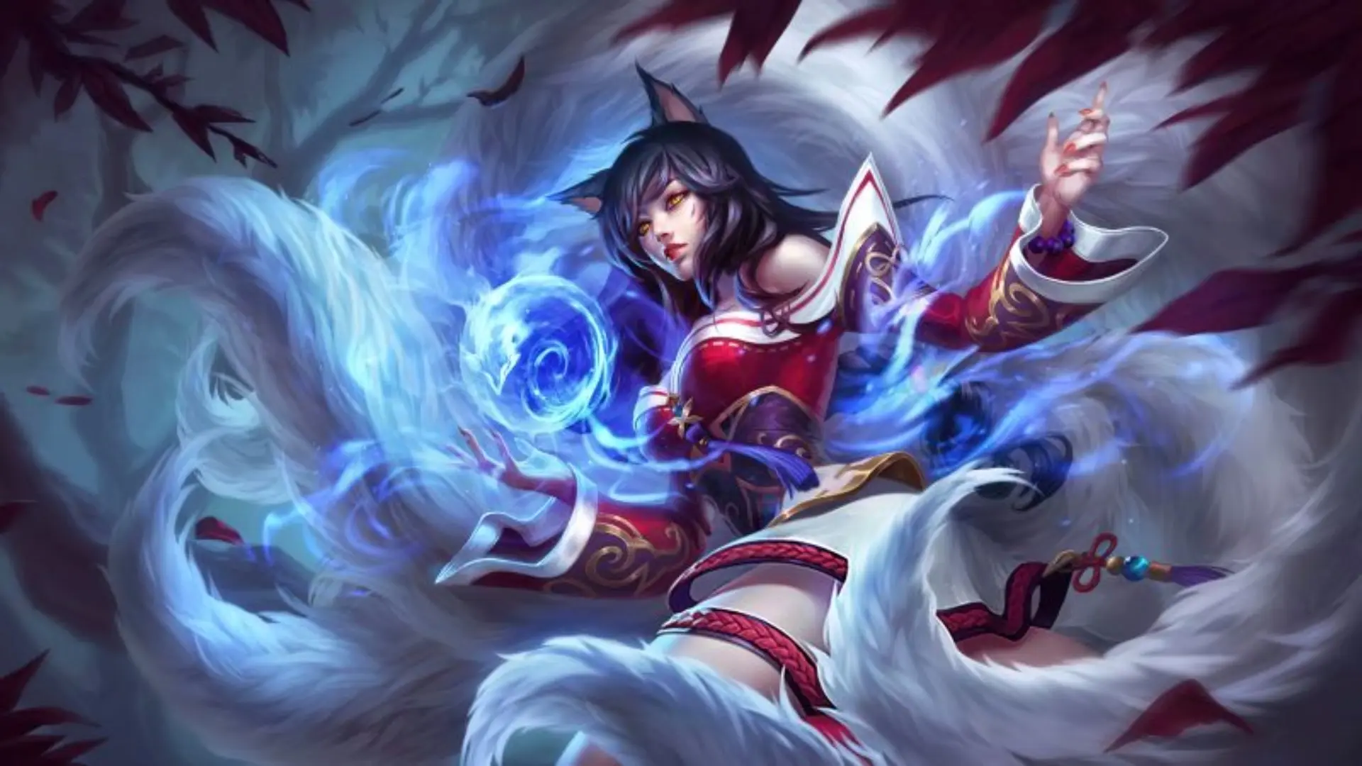 Hình nền lol ahri quyến rũ với hiệu ứng kỹ năng tuyệt đẹp