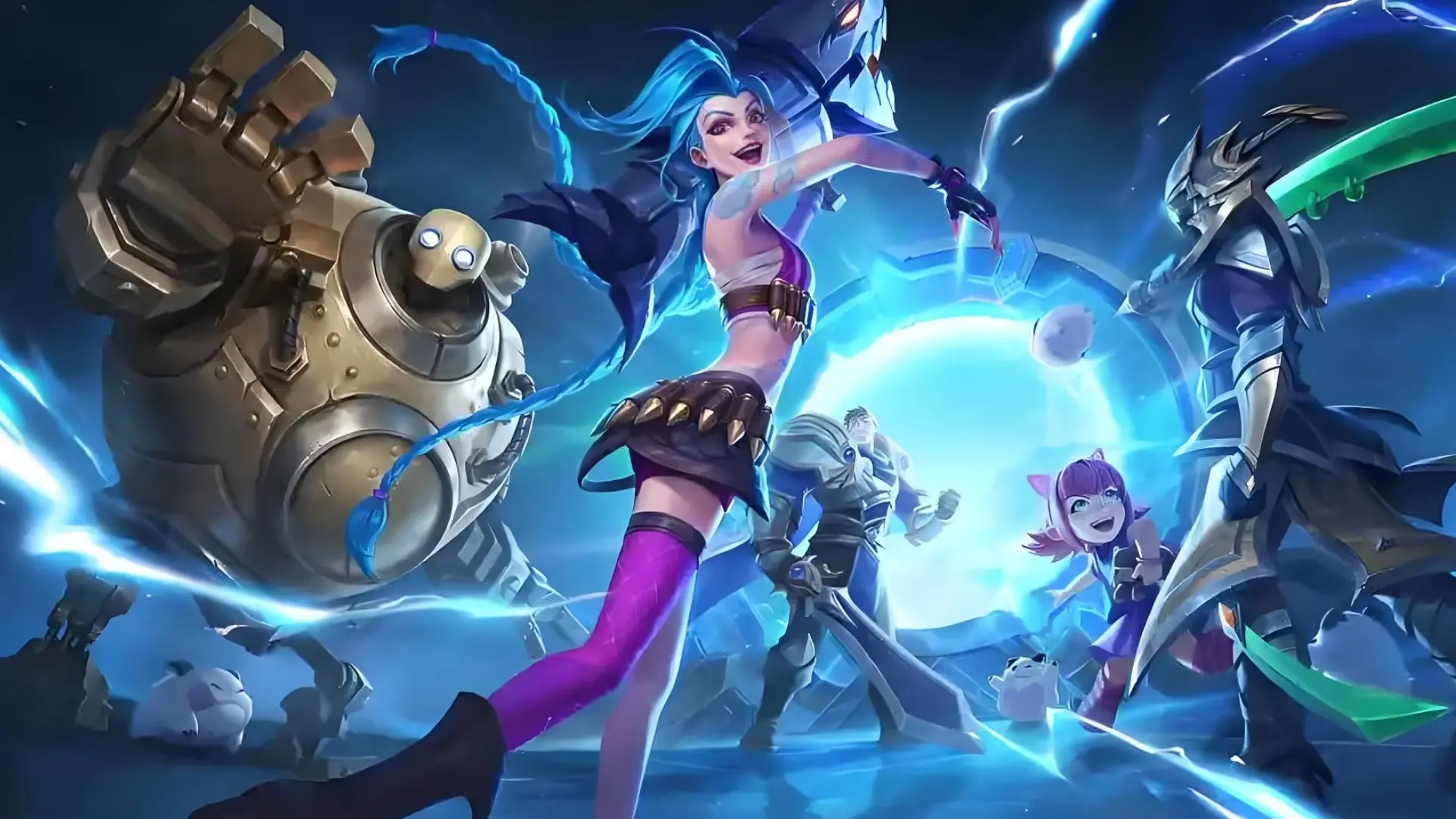 Hình nền lol jinx và đội piltover ảnh chất lượng cao