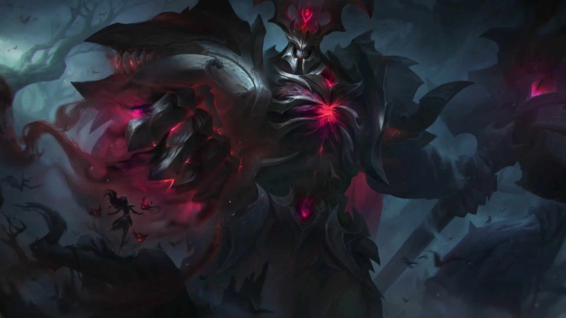 Hình nền lol swain huyết ma ảnh bìa game liên minh huyền thoại