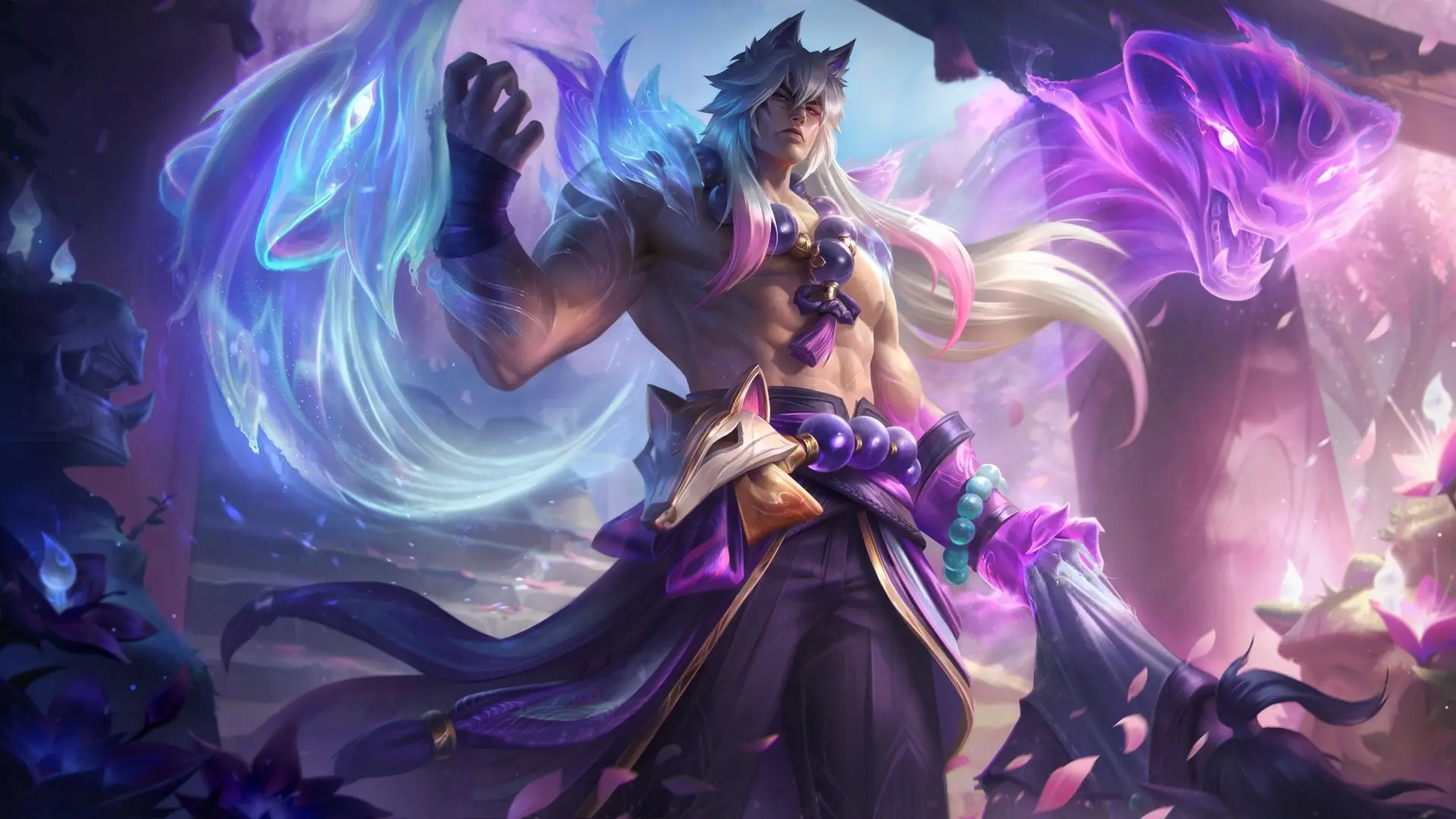 Hình nền lol yasuo kiếm sư với hiệu ứng linh thú đẹp mắt