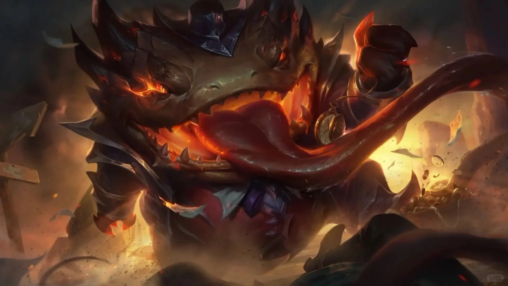 Hình nền tahm kench ấn tượng phông nền quái vật sông sâu league of legends