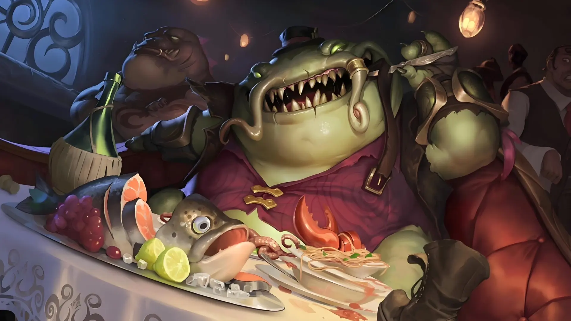 Hình nền tahm kench cá voi khổng lồ thưởng thức bữa tiệc thịnh soạn