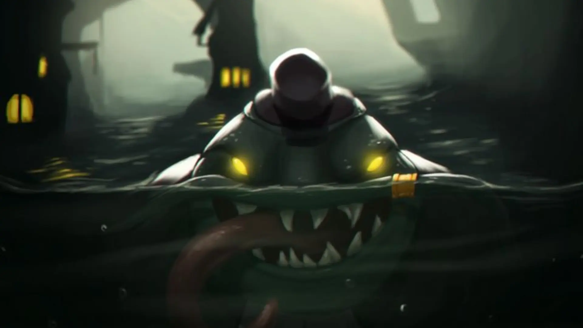 Hình nền tahm kench đáng sợ quái vật biển sâu ẩn mình