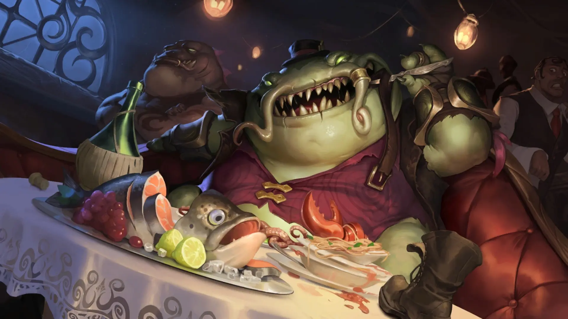 Hình nền tahm kench thưởng thức ẩm thực sang trọng với cá sông
