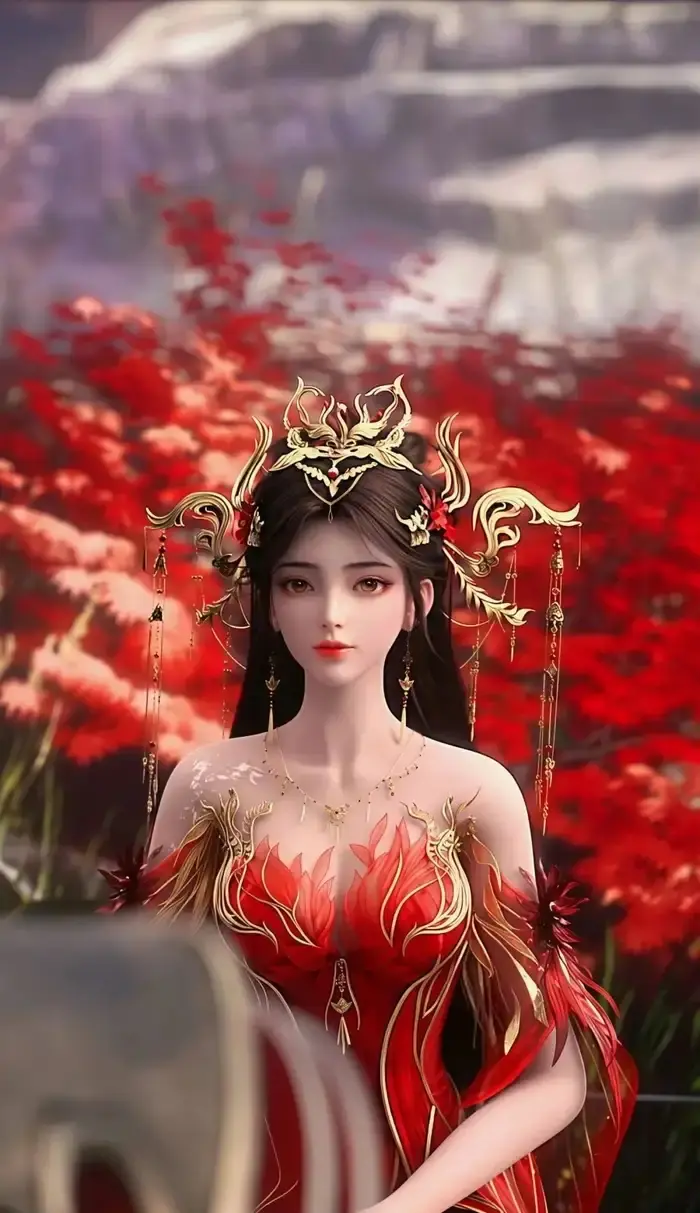Hỏa linh nhi quyến rũ giữa rừng phong đỏ thắm mỹ nhân động lòng