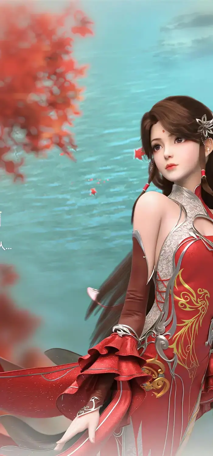 Hỏa linh nhi xinh đẹp bên hồ nước vẻ quyến rũ động lòng người