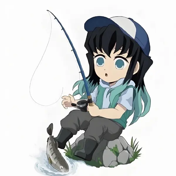 Muichirou kimetsu bắt cá chibi đáng yêu sát quỷ đoàn