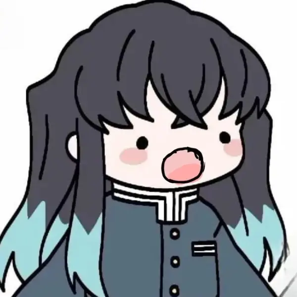 Muichirou kimetsu biểu cảm ngạc nhiên chibi dễ thương