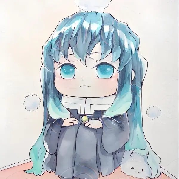 Muichirou kimetsu chibi đáng yêu với hình ảnh sát quỷ đoàn dễ thương