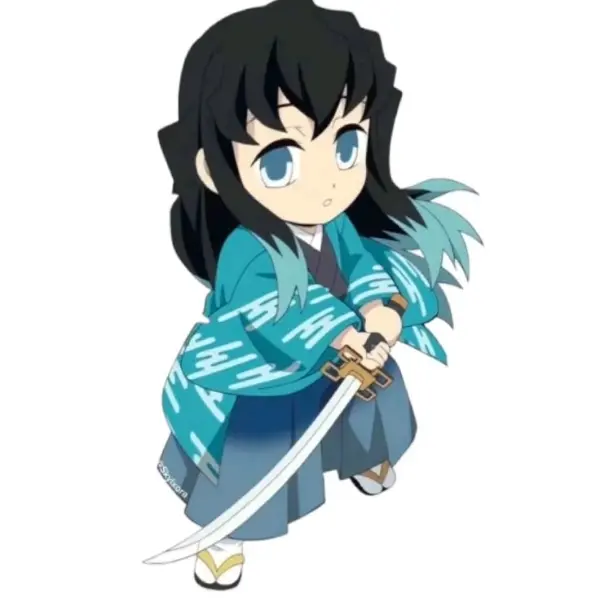 Muichirou kimetsu chibi kiếm sĩ cột sương trẻ tuổi kiên cường