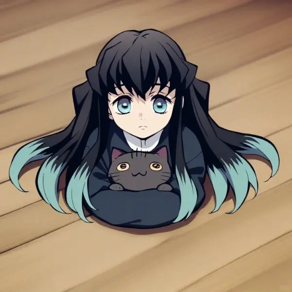 Muichirou kimetsu ôm mèo cưng đáng yêu sát thủ đỉnh phong