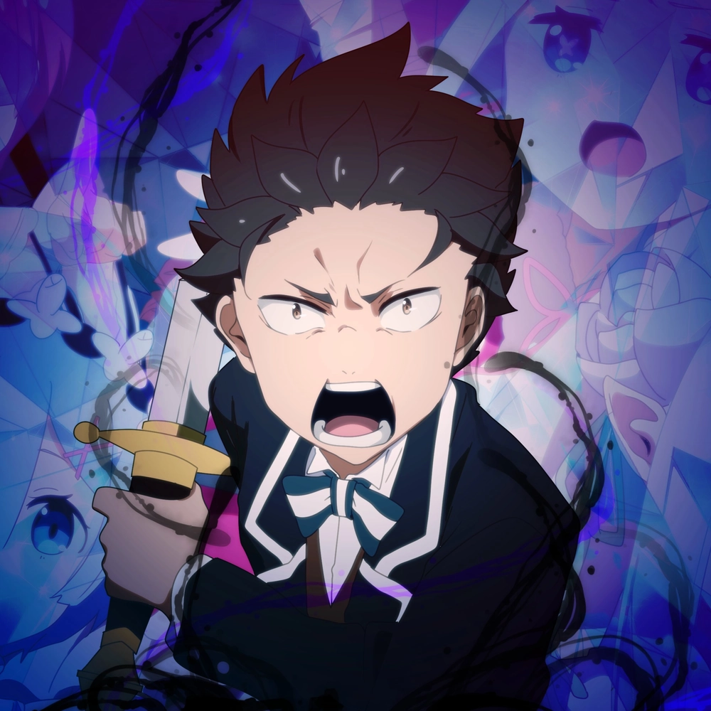 Natsuki subaru hình anime re zero đầy khí thế và mạnh mẽ