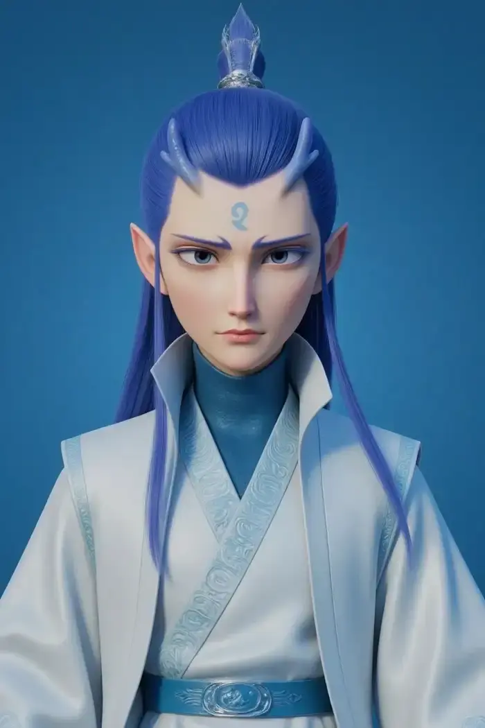 Ngao bính anime chân dung thần tướng long vương uy nghiêm