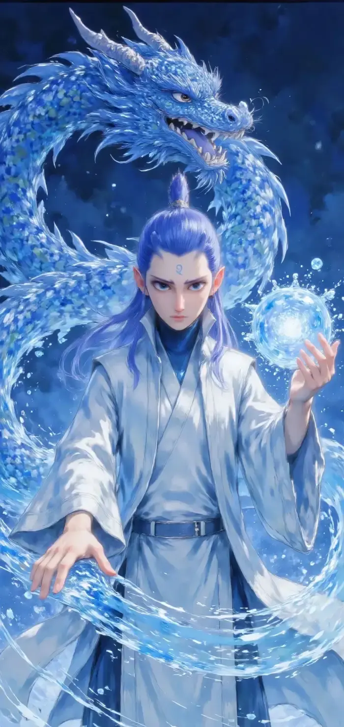 Ngao bính anime chàng trai quyền năng và rồng xanh uy nghi