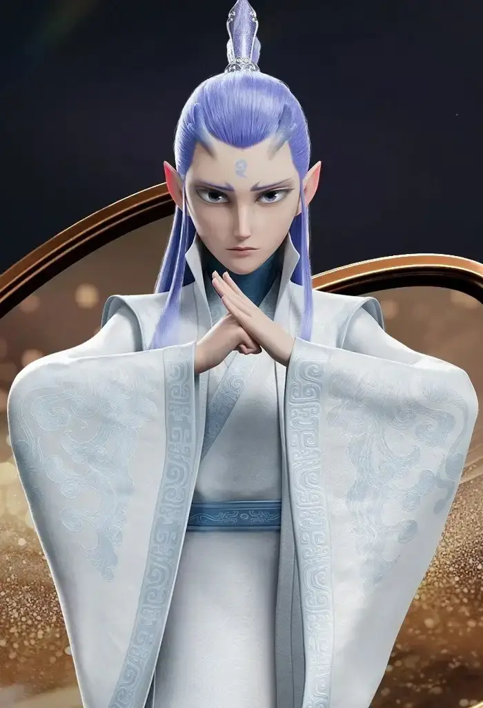 Ngao bính trong hình ảnh anime vị thần quyền lực uy nghiêm